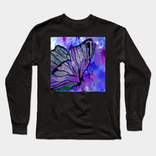 BUTTERFLY PURPLE MOSAIC Long Sleeve T-Shirt